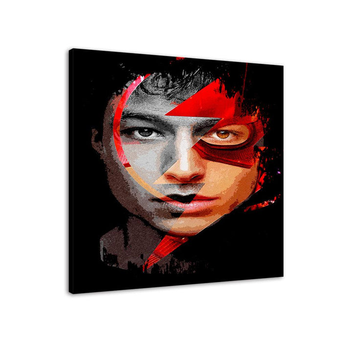 The Flash Ezra Miller Portrait 1 Piece HD Multi Panel Canvas Wall Art Frame - Original Frame