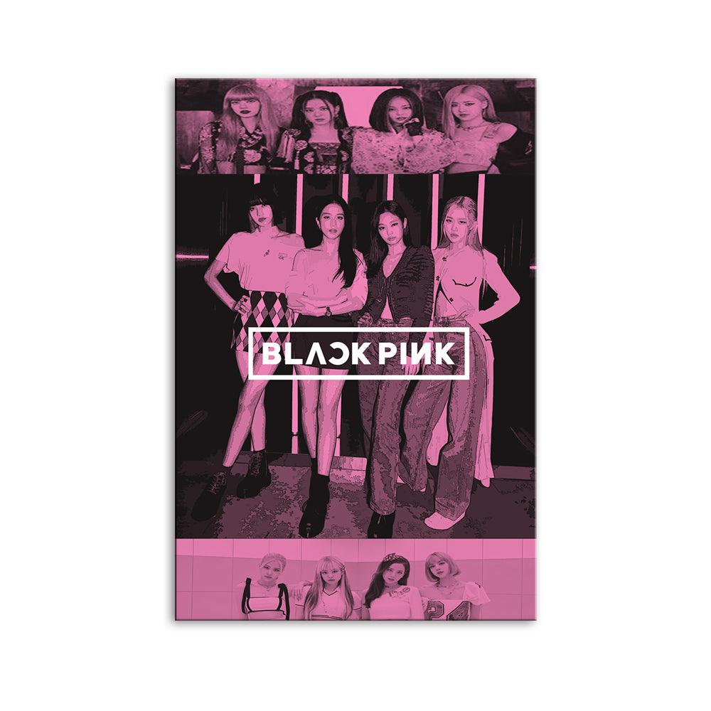 Black Pink 1 Piece HD Multi Panel Canvas Wall Art Frame - Original Frame
