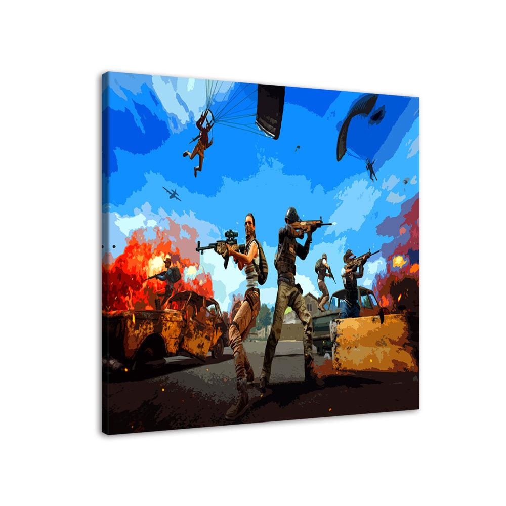 Blue Team Mission 1 Piece HD Multi Panel Canvas Wall Art Frame - Original Frame