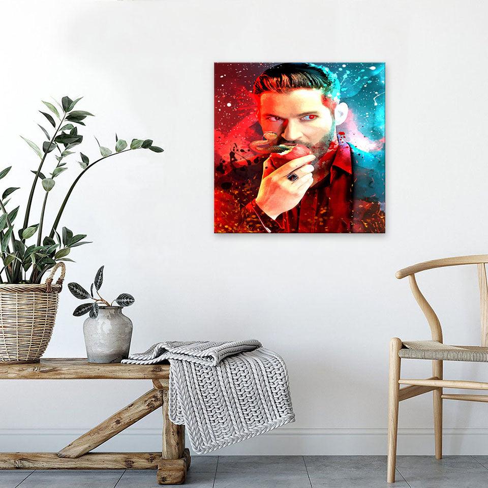 Lucifer Apple 1 Piece HD Multi Panel Canvas Wall Art Frame - Original Frame