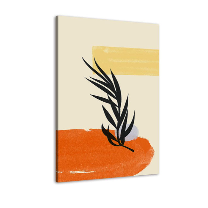 Orange Palm Tree Aesthetic 1 Piece HD Multi Panel Canvas Wall Art Frame - Original Frame