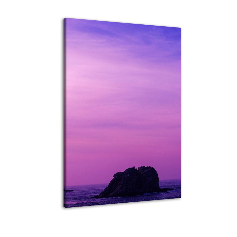 The Rock Sunset 1 Piece HD Multi Panel Canvas Wall Art Frame - Original Frame