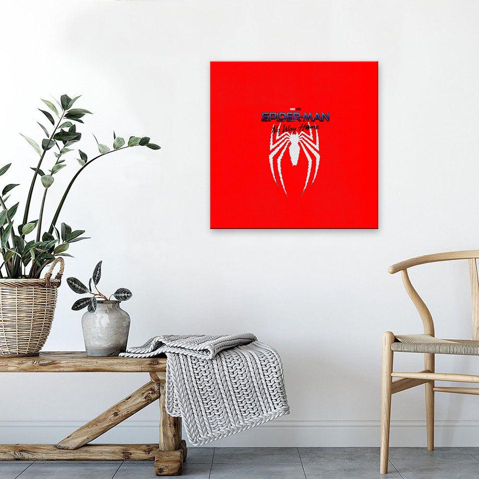 Red Spiderman Logo Multiverse 1 Piece HD Multi Panel Canvas Wall Art Frame - Original Frame