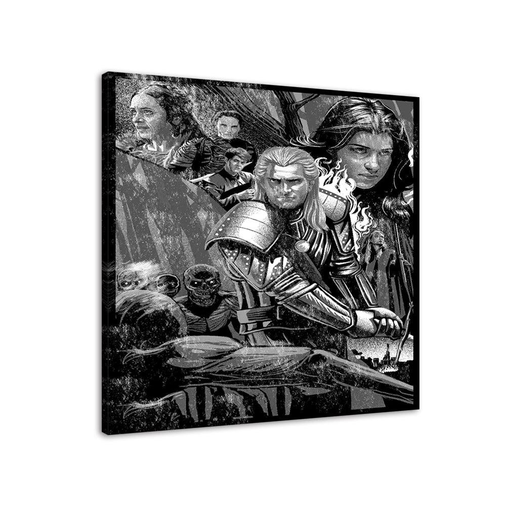 Black & White Game Of Thrones 1 Piece HD Multi Panel Canvas Wall Art Frame - Original Frame