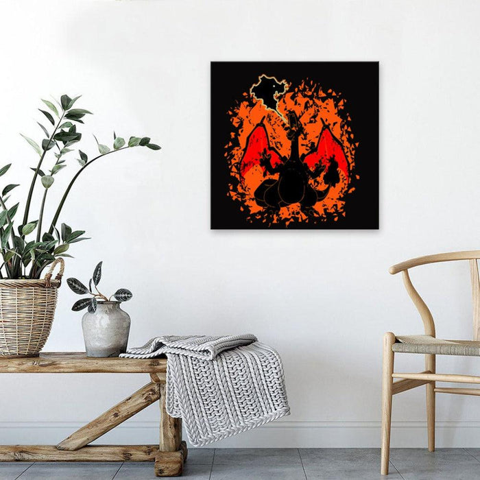 Orange Dragon 1 Piece HD Multi Panel Canvas Wall Art Frame - Original Frame