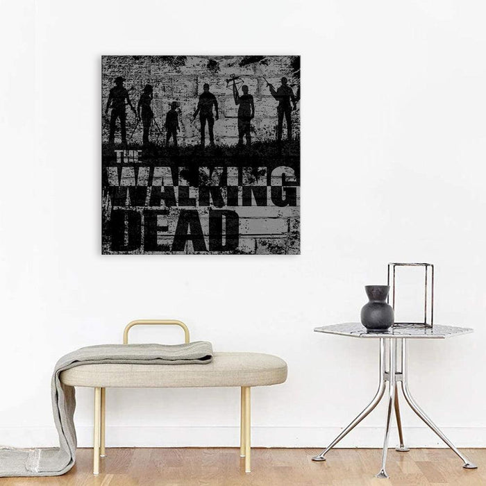 Black & White The Walking Dead 1 Piece HD Multi Panel Canvas Wall Art Frame - Original Frame