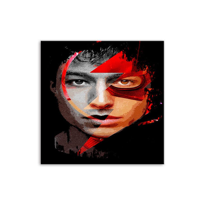 The Flash Ezra Miller Portrait 1 Piece HD Multi Panel Canvas Wall Art Frame - Original Frame