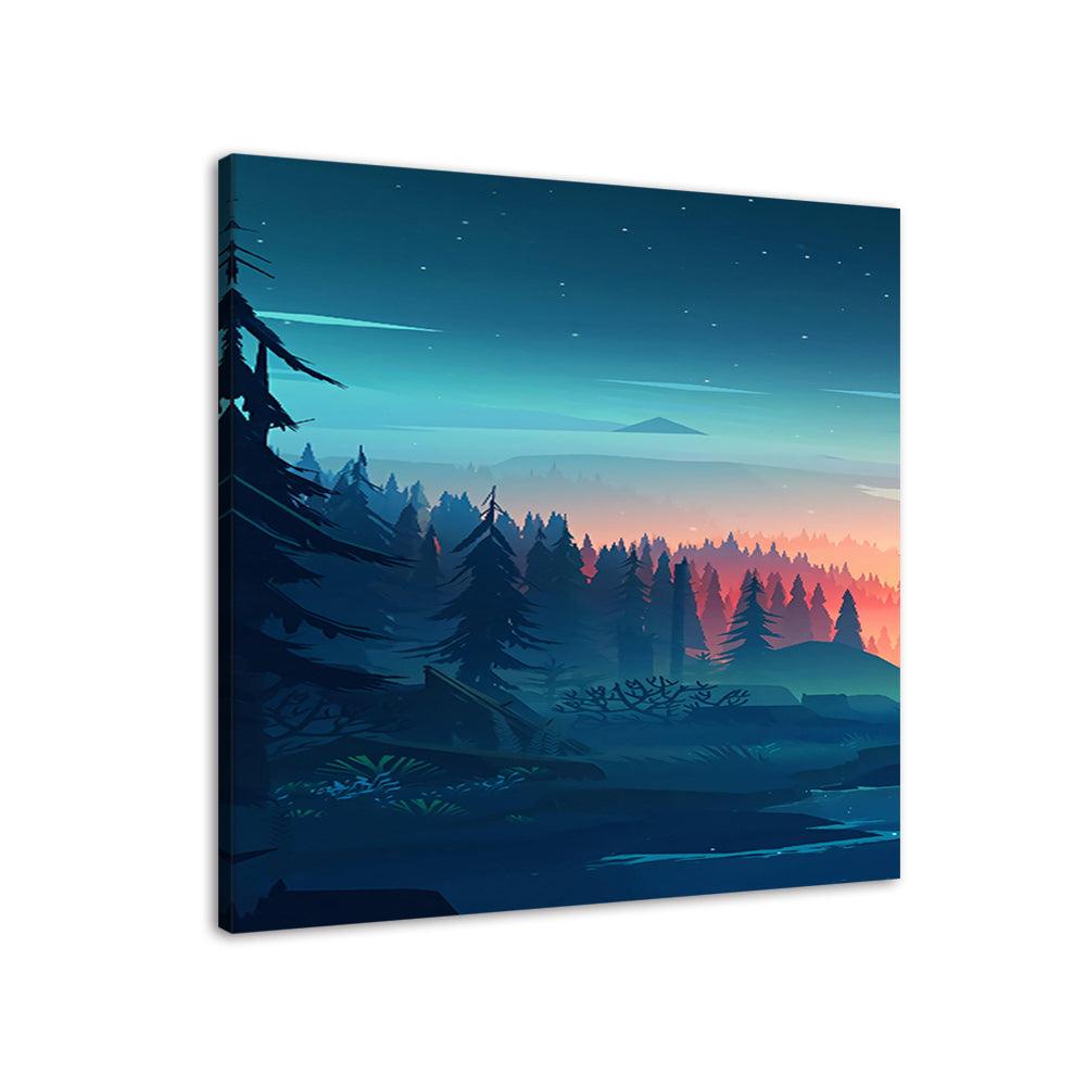 The Blue Lake 1 Piece HD Multi Panel Canvas Wall Art Frame - Original Frame