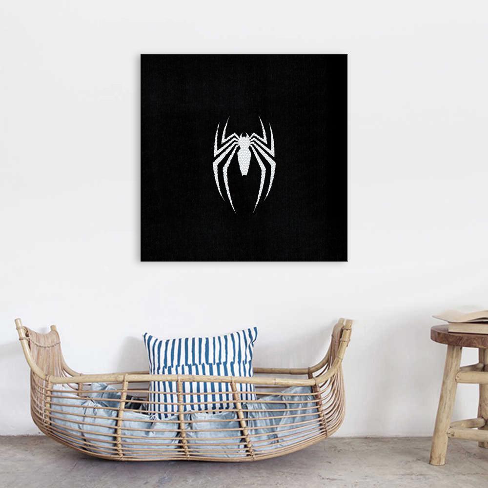 Spiderman Logo 1 Piece HD Multi Panel Canvas Wall Art Frame - Original Frame