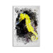 Yellow Seahorse 1 Piece HD Multi Panel Canvas Wall Art Frame - Original Frame