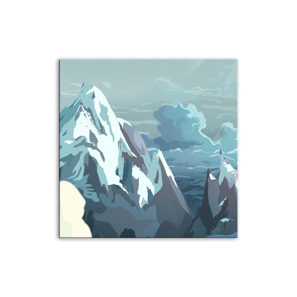 The Icy Mountain 1 Piece HD Multi Panel Canvas Wall Art Frame - Original Frame