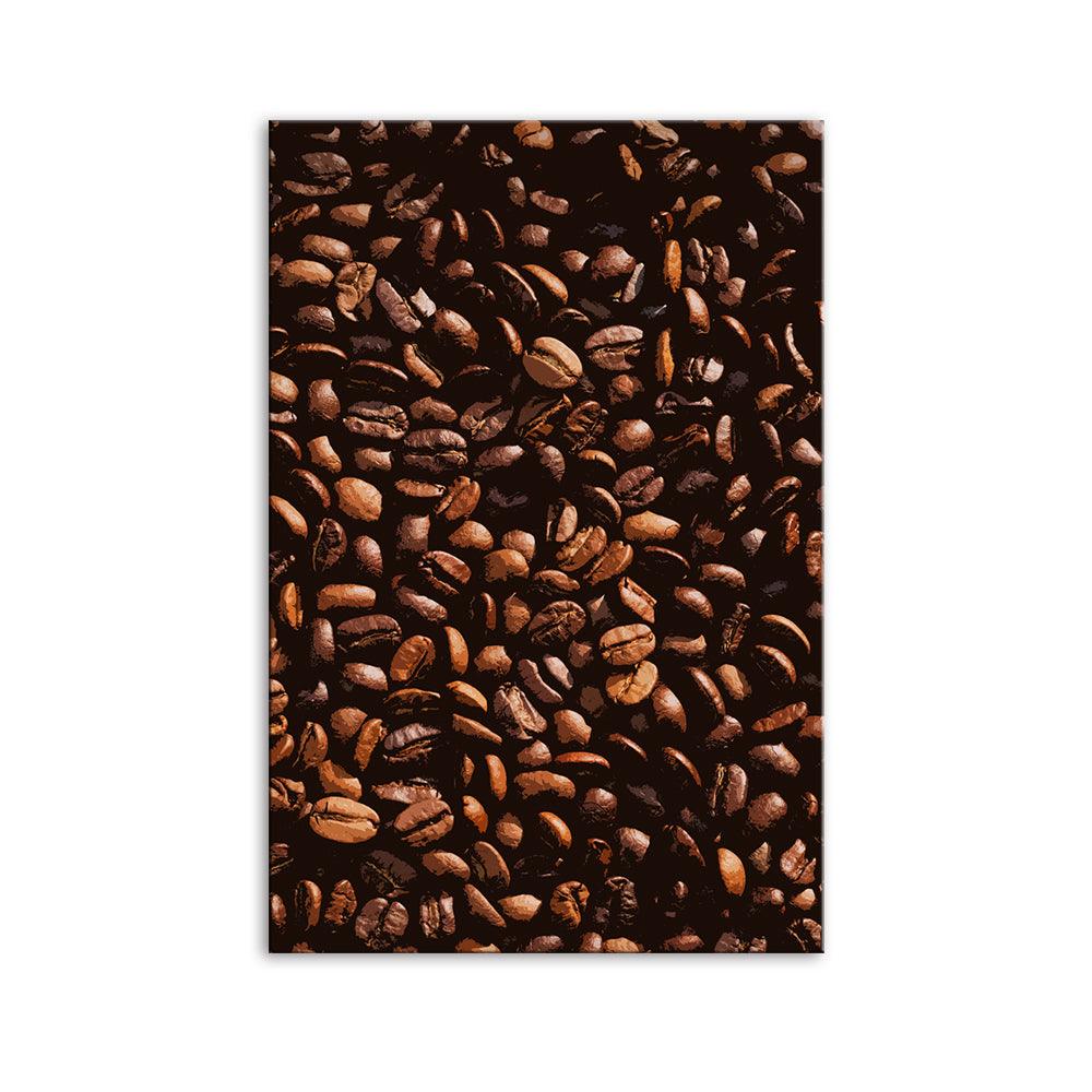 The Abstract Coffee Beans 1 Piece HD Multi Panel Canvas Wall Art Frame - Original Frame