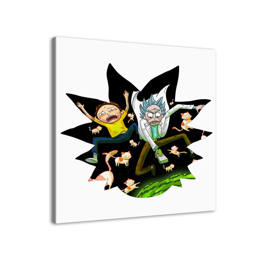 Action Rick & Morty 1 Piece HD Multi Panel Canvas Wall Art Frame - Original Frame