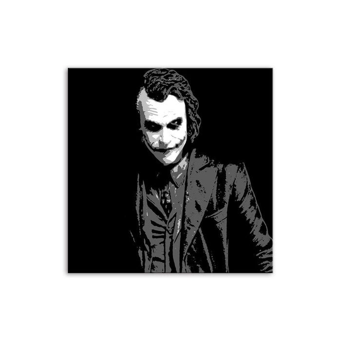 The Joker Black And White 1 Piece HD Multi Panel Canvas Wall Art Frame - Original Frame