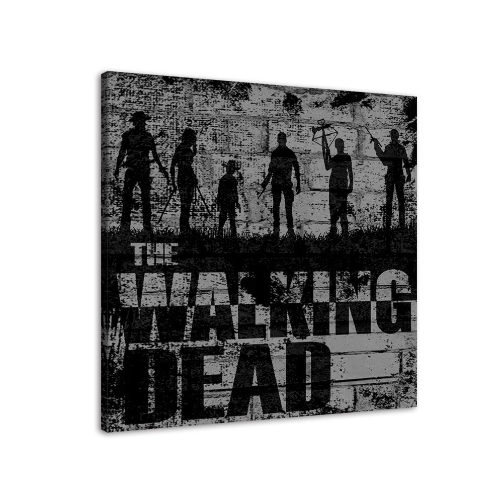 Black & White The Walking Dead 1 Piece HD Multi Panel Canvas Wall Art Frame - Original Frame