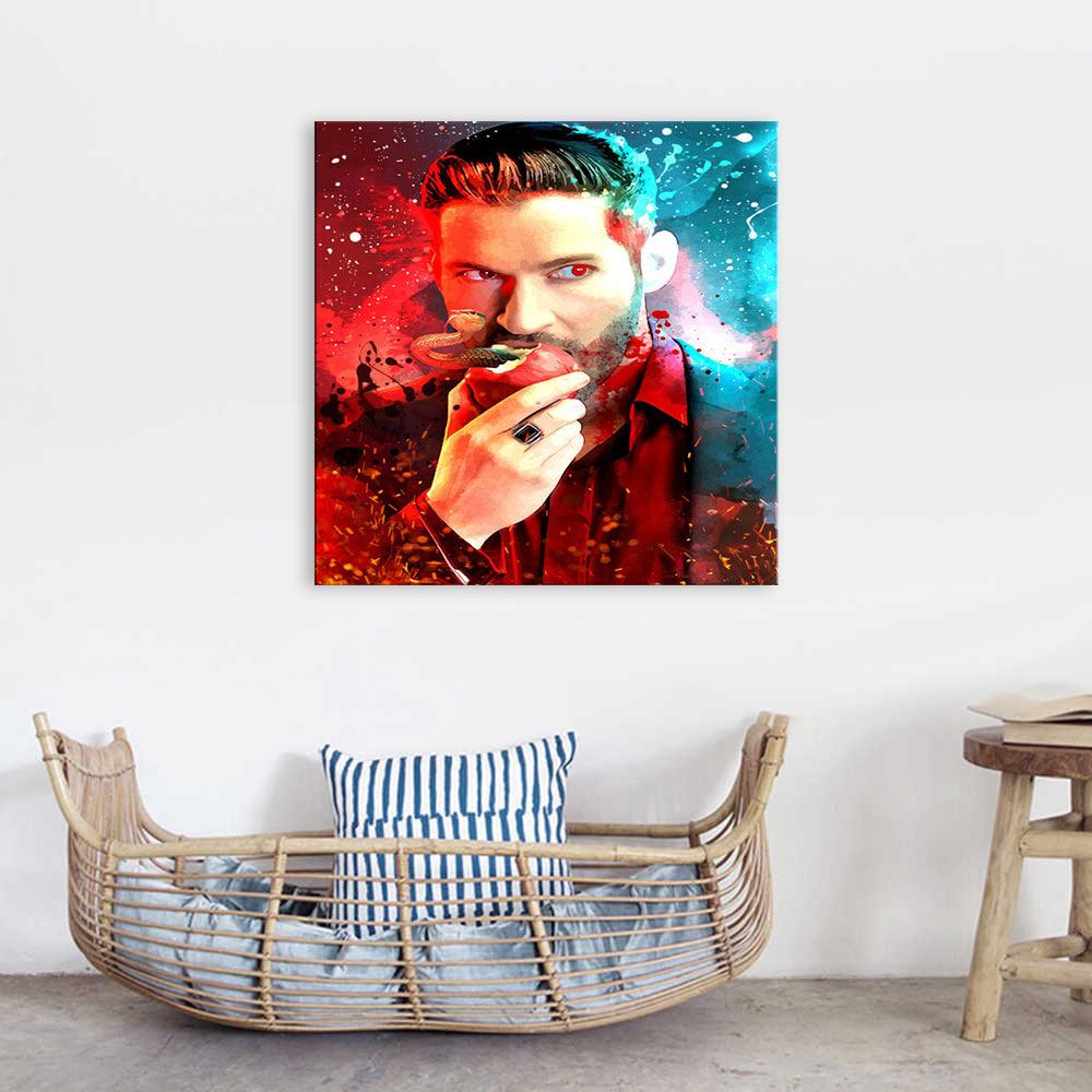 Lucifer Apple 1 Piece HD Multi Panel Canvas Wall Art Frame - Original Frame