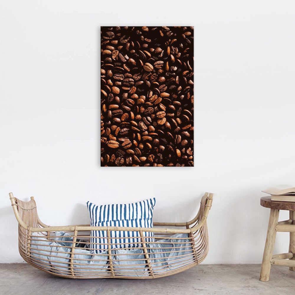 The Abstract Coffee Beans 1 Piece HD Multi Panel Canvas Wall Art Frame - Original Frame