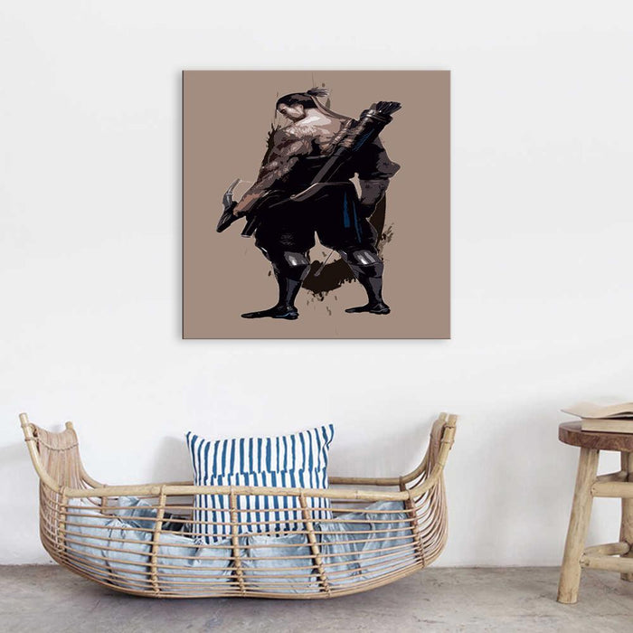 The Sword Warrior 1 Piece HD Multi Panel Canvas Wall Art Frame - Original Frame