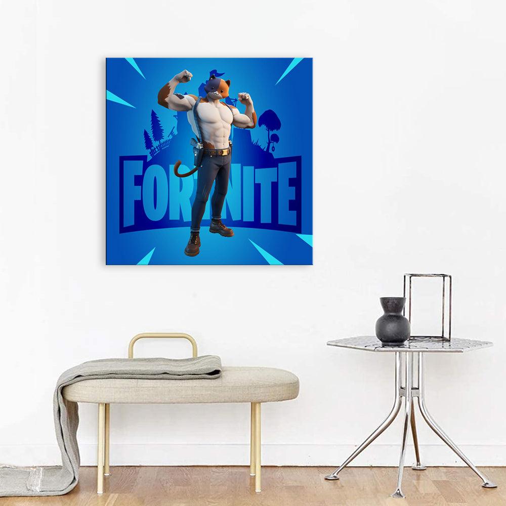 Blue Fornite 1 Piece HD Multi Panel Canvas Wall Art Frame - Original Frame