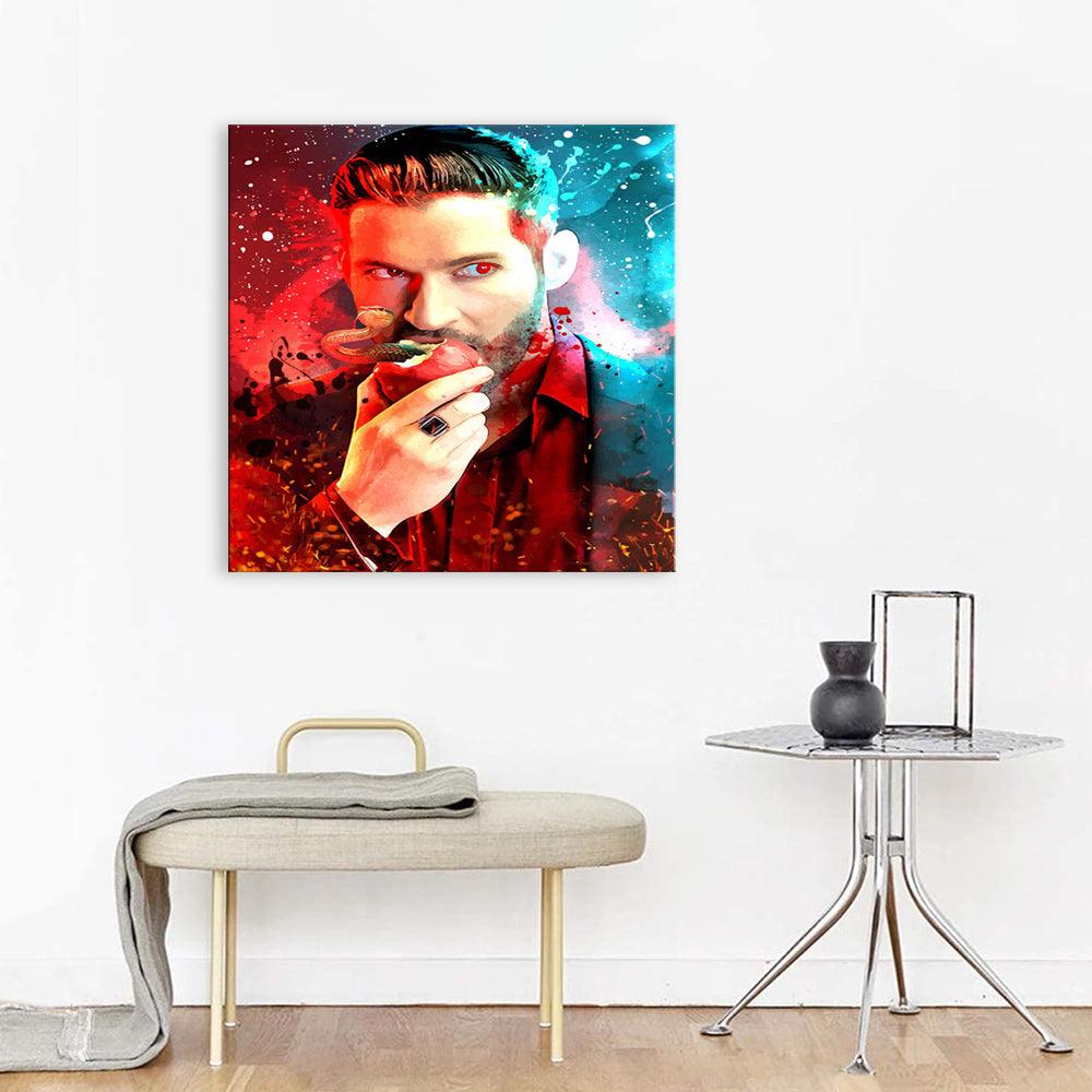 Lucifer Apple 1 Piece HD Multi Panel Canvas Wall Art Frame - Original Frame