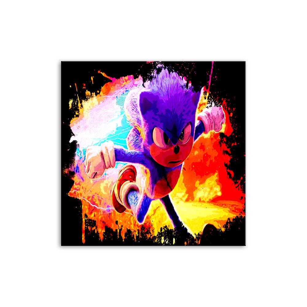 The Fire Sonic Portrait 1 Piece HD Multi Panel Canvas Wall Art Frame - Original Frame