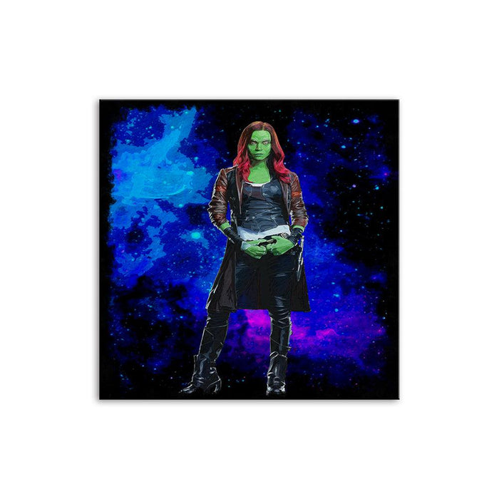 Gamora Guardians Of The Galaxy 1 Piece HD Multi Panel Canvas Wall Art Frame - Original Frame