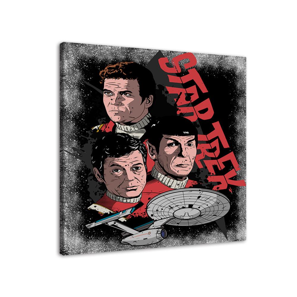 Red Star Trek 1 Piece HD Multi Panel Canvas Wall Art Frame - Original Frame