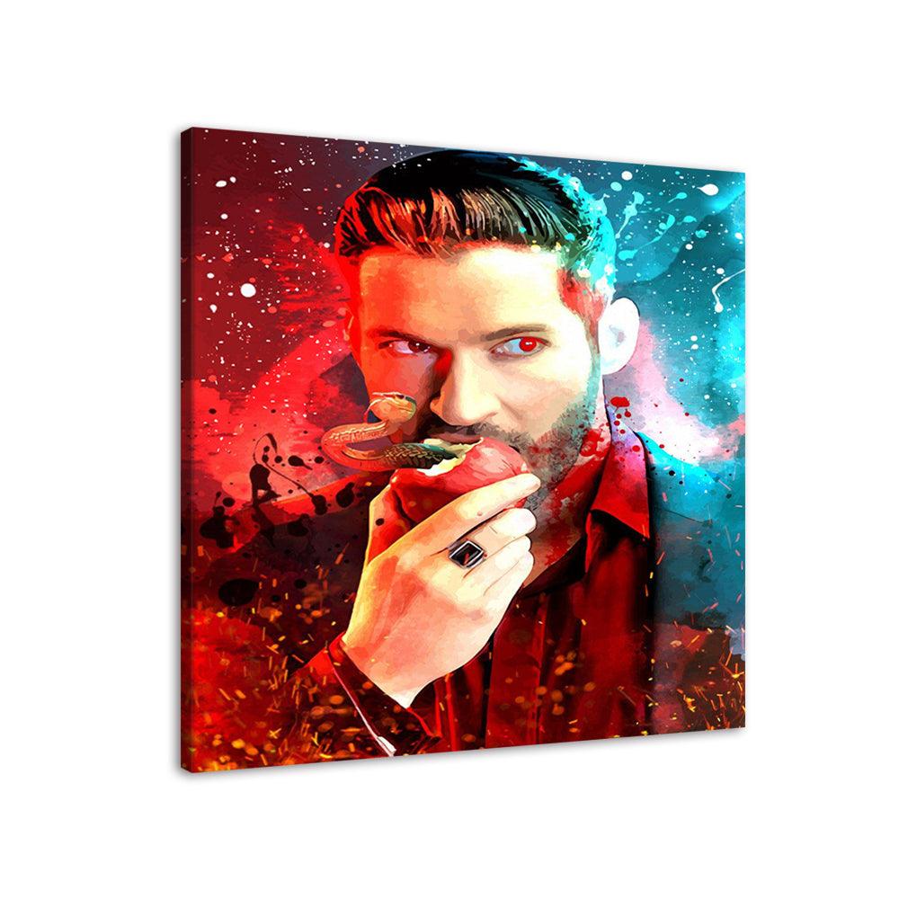 Lucifer Apple 1 Piece HD Multi Panel Canvas Wall Art Frame - Original Frame