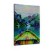 The Abstract Painted Boat 1 Piece HD Multi Panel Canvas Wall Art Frame - Original Frame