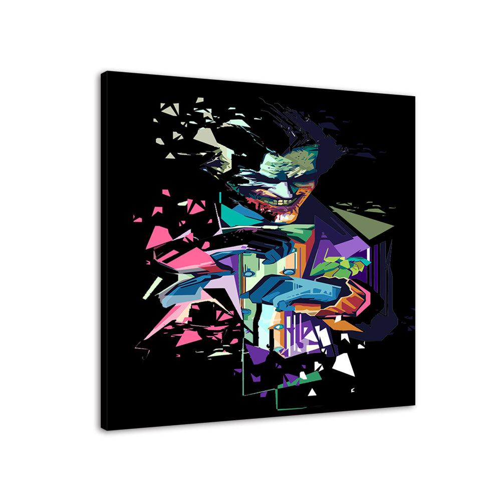 The Abstract Joker Black 1 Piece HD Multi Panel Canvas Wall Art Frame - Original Frame