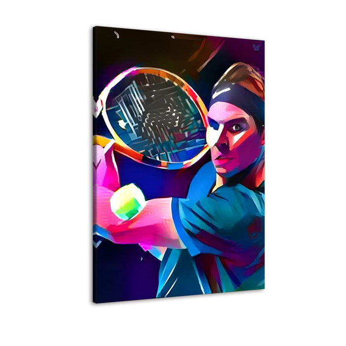 Abstract Portrait Tennis Player 1 Piece HD Multi Panel Canvas Wall Art Frame