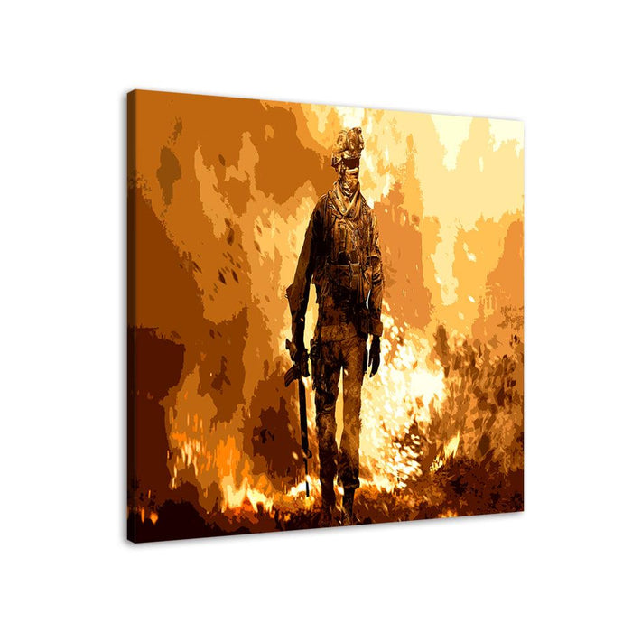 Fire Military 1 Piece HD Multi Panel Canvas Wall Art Frame - Original Frame