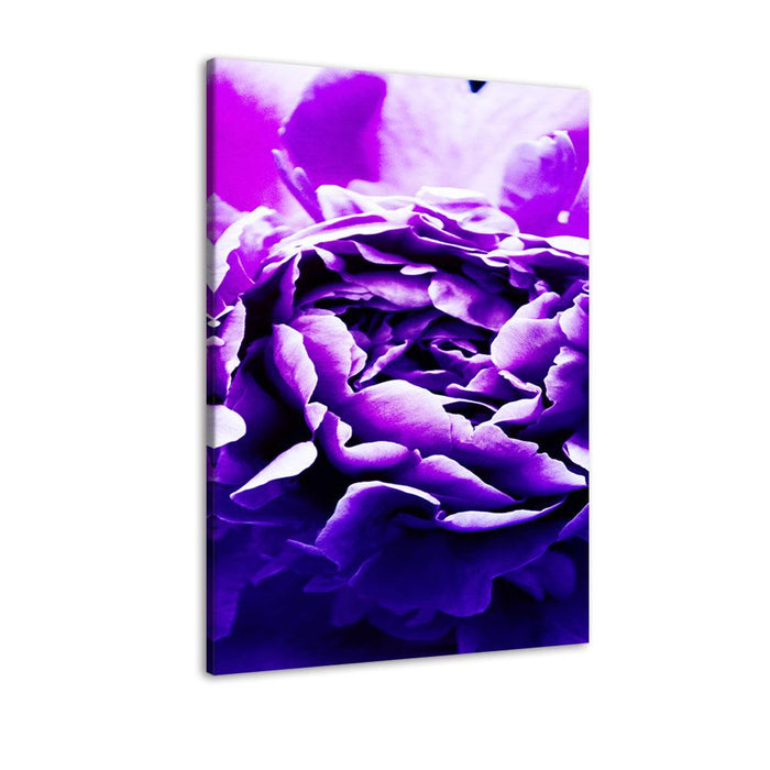 The Purple Flower 1 Piece HD Multi Panel Canvas Wall Art Frame - Original Frame