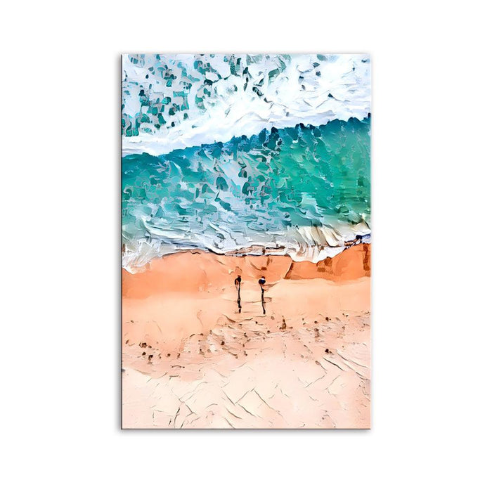 The Abstract Minimalist Seashore 1 Piece HD Multi Panel Canvas Wall Art Frame - Original Frame