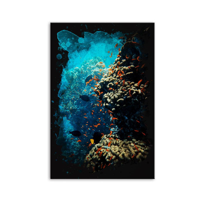 The Deep Coral 1 Piece HD Multi Panel Canvas Wall Art Frame - Original Frame