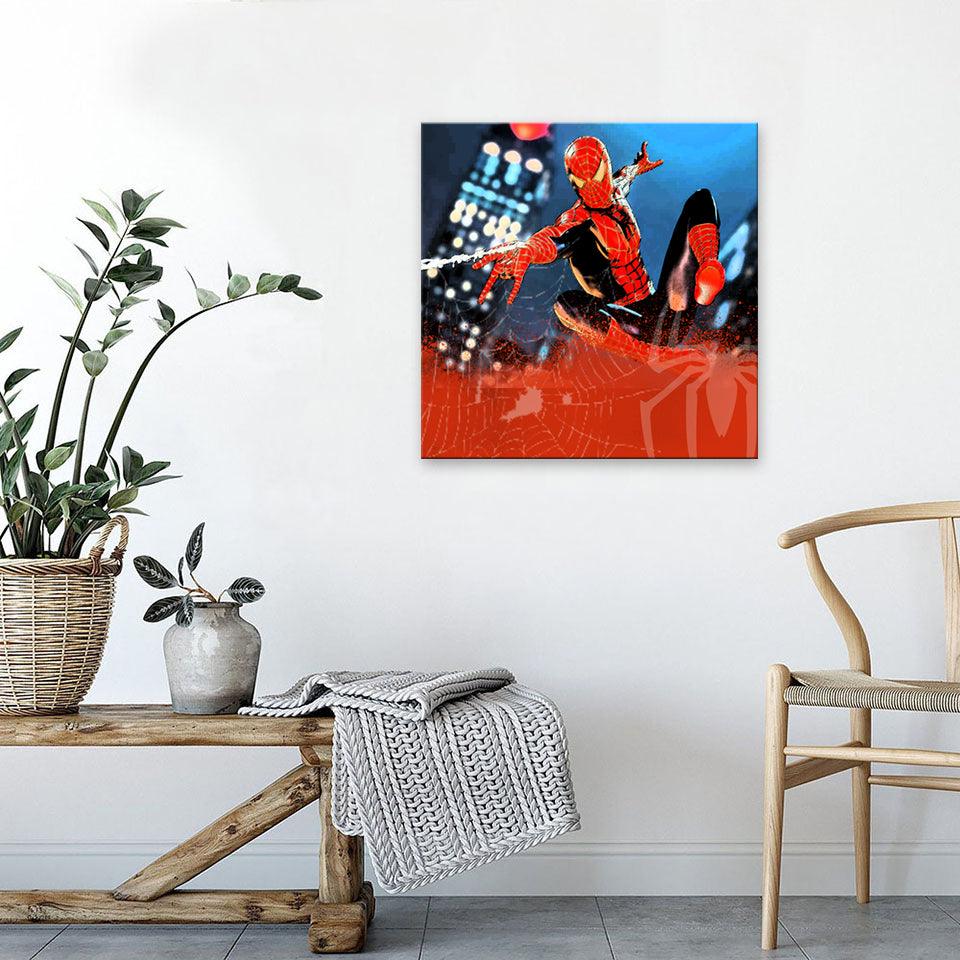 Spiderman Multiverse 1 Piece HD Multi Panel Canvas Wall Art - Original Frame