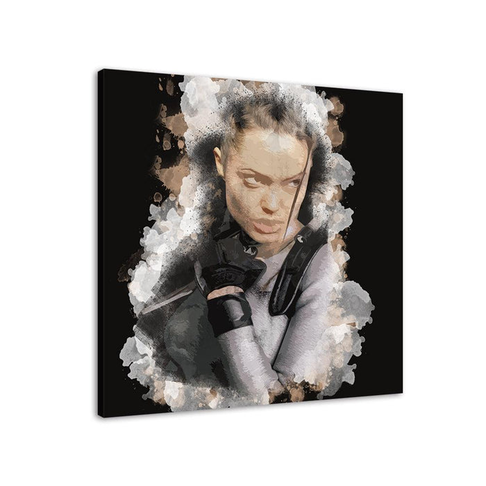 Angelina Jolie Fighter 1 Piece HD Multi Panel Canvas Wall Art Frame - Original Frame