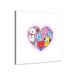 Cartoon Heart 1 Piece HD Multi Panel Canvas Wall Art Frame - Original Frame