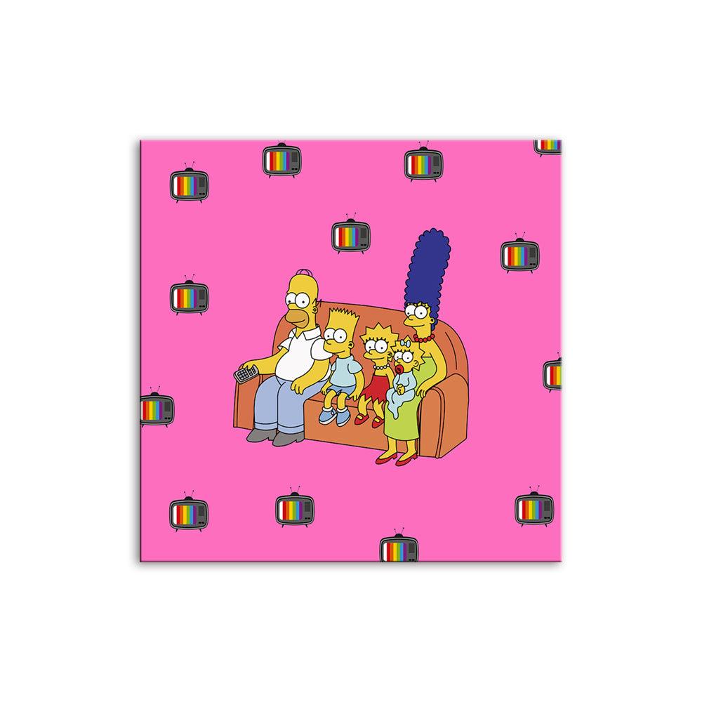 The Simpsons TV Couch 1 Piece HD Multi Panel Canvas Wall Art Frame - Original Frame