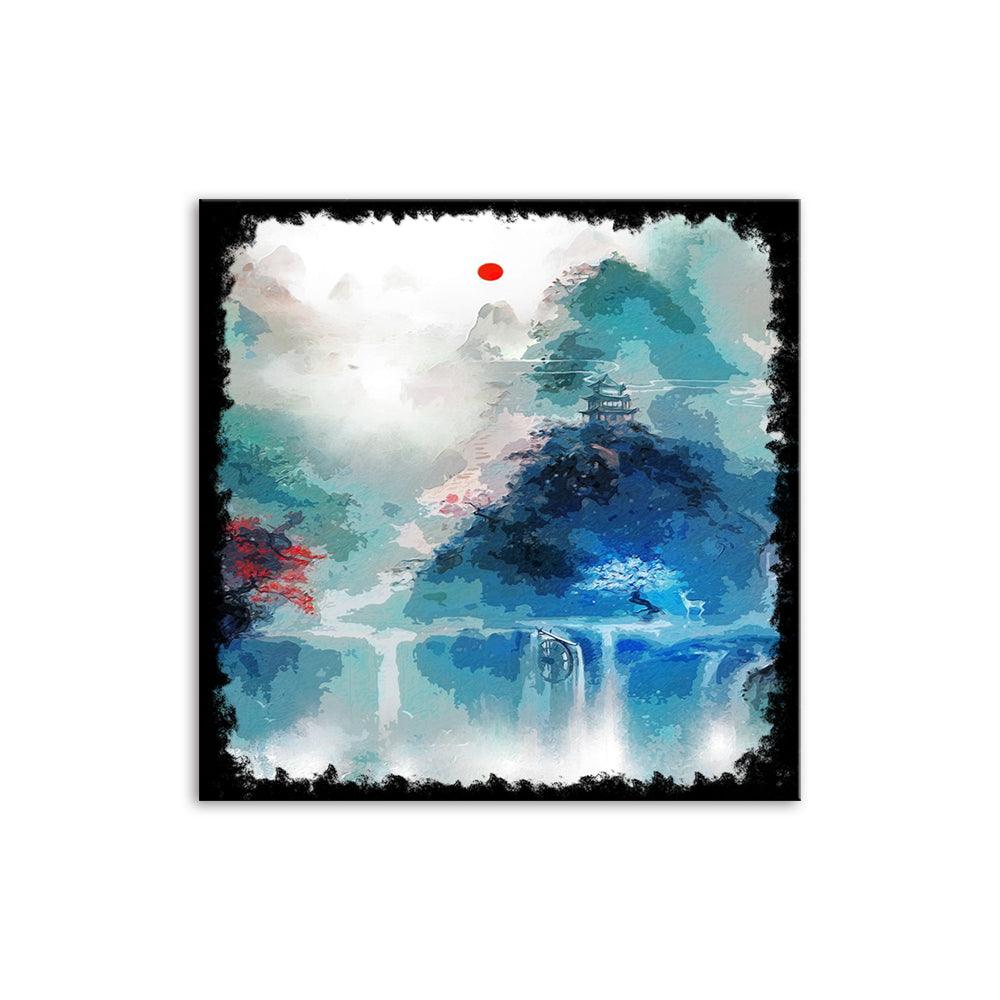 The Red Dot In The Snow Landscape 1 Piece HD Multi Panel Canvas Wall Art Frame - Original Frame