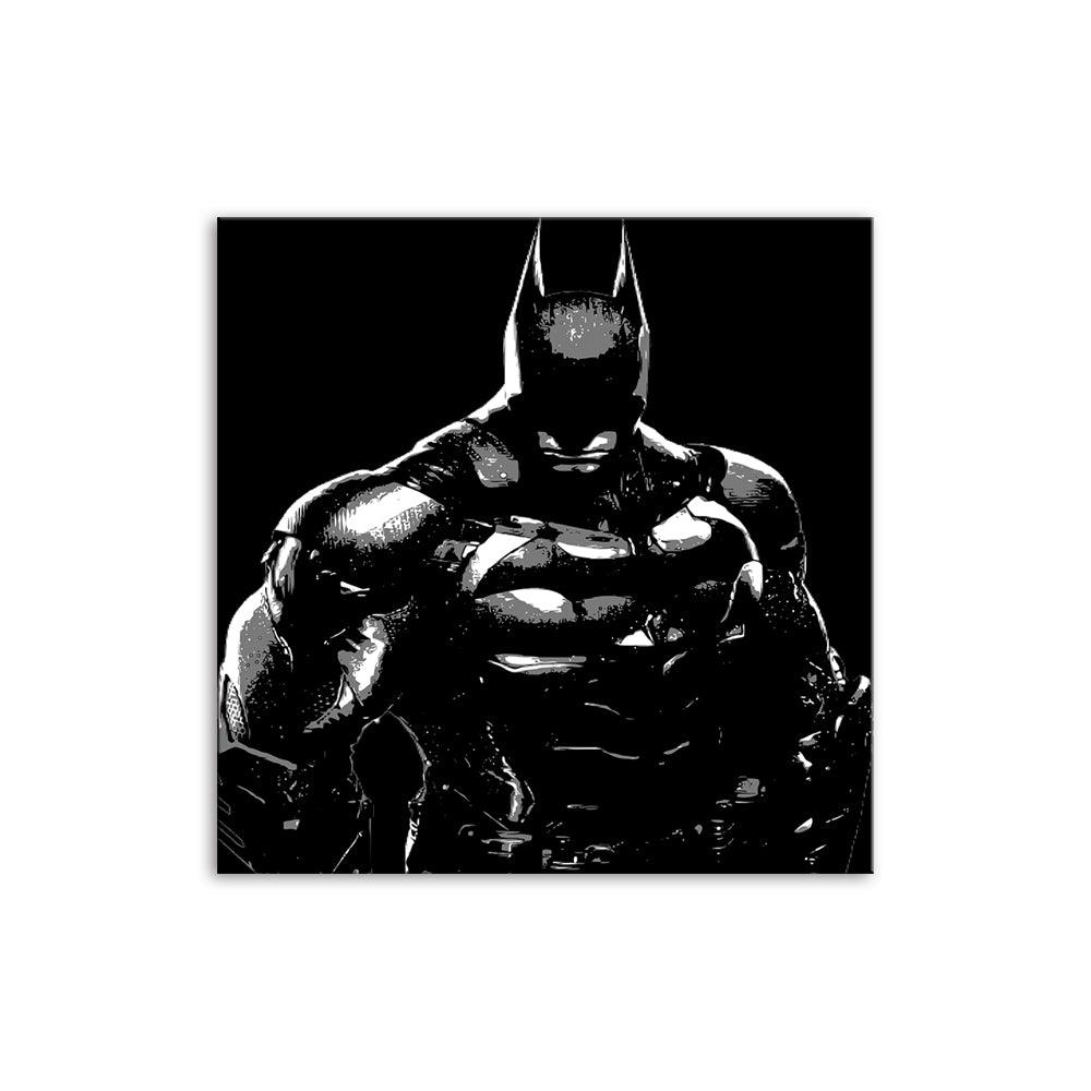 The Batman Black & White 1 Piece HD Multi Panel Canvas Wall Art Frame - Original Frame
