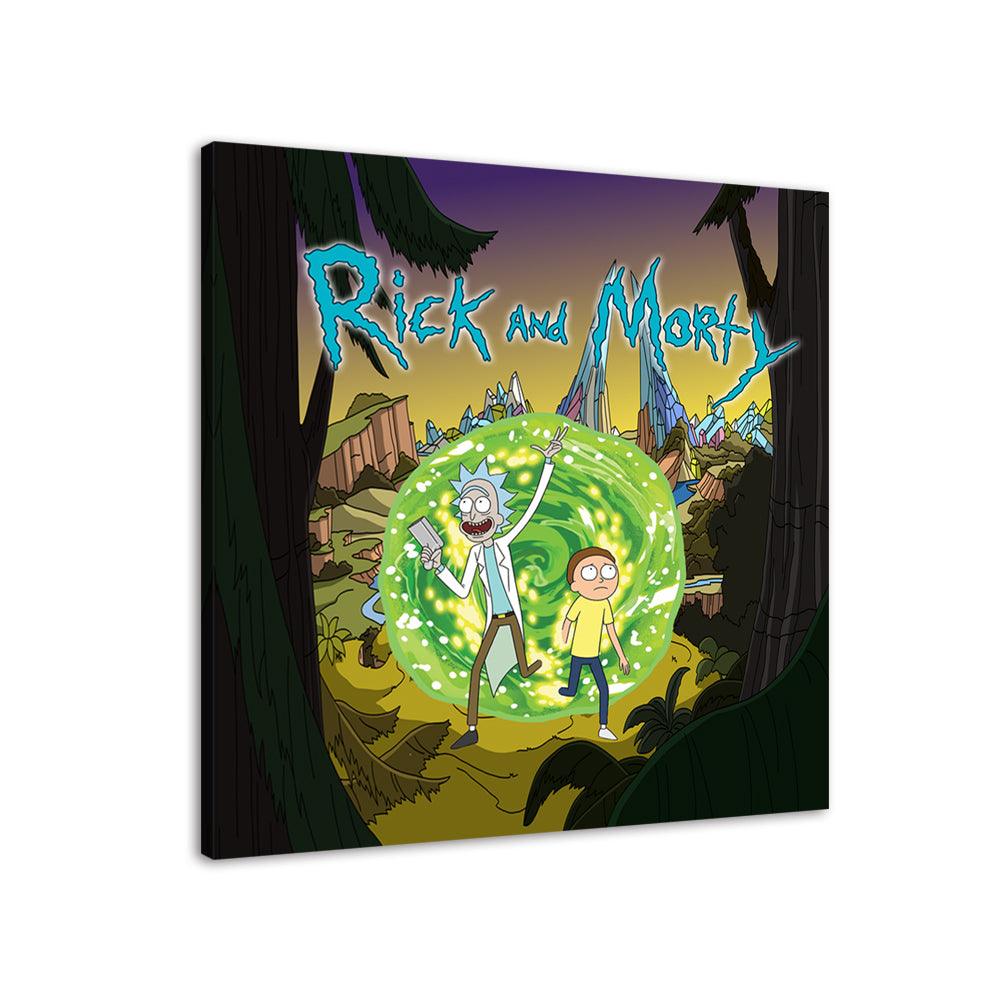 Adventures Rick & Morty 1 Piece HD Multi Panel Canvas Wall Art Frame - Original Frame