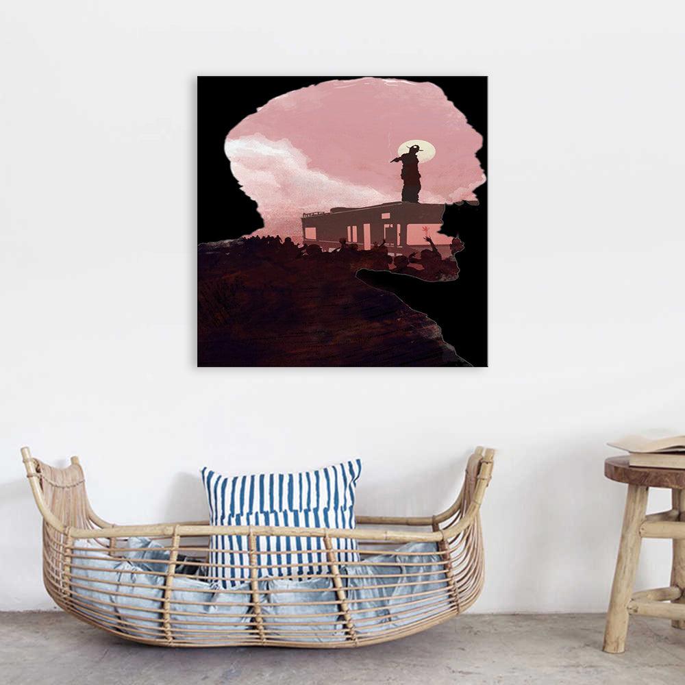 The Walking Pink 1 Piece HD Multi Panel Canvas Wall Art Frame - Original Frame