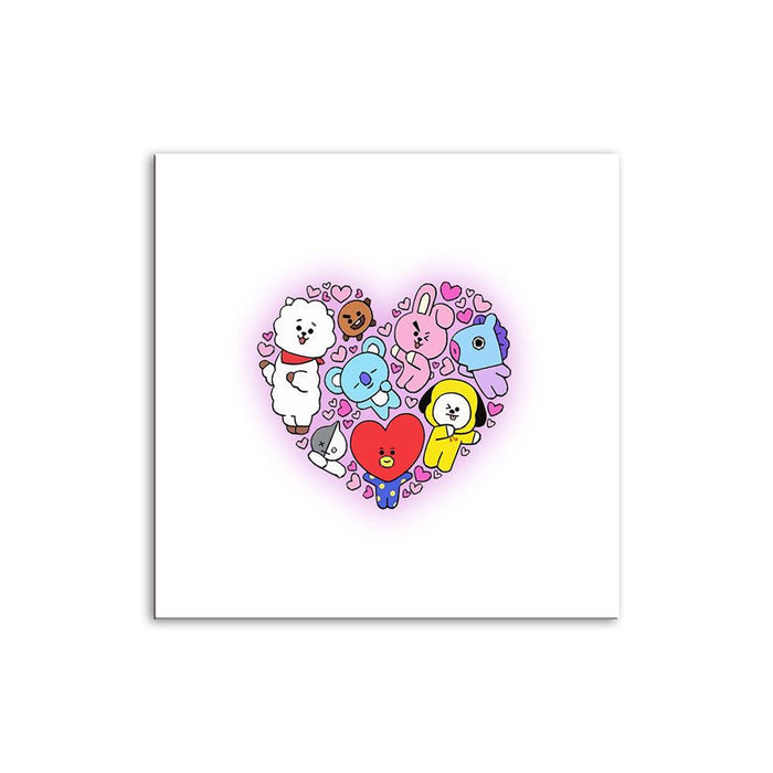 Cartoon Heart 1 Piece HD Multi Panel Canvas Wall Art Frame - Original Frame