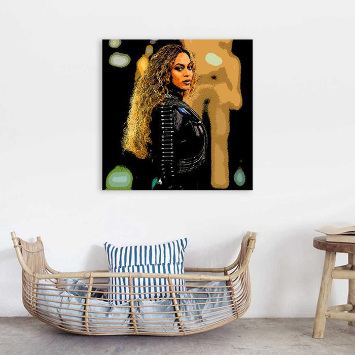 Superbowl Beyoncé 1 Piece HD Multi Panel Canvas Wall Art Frame - Original Frame