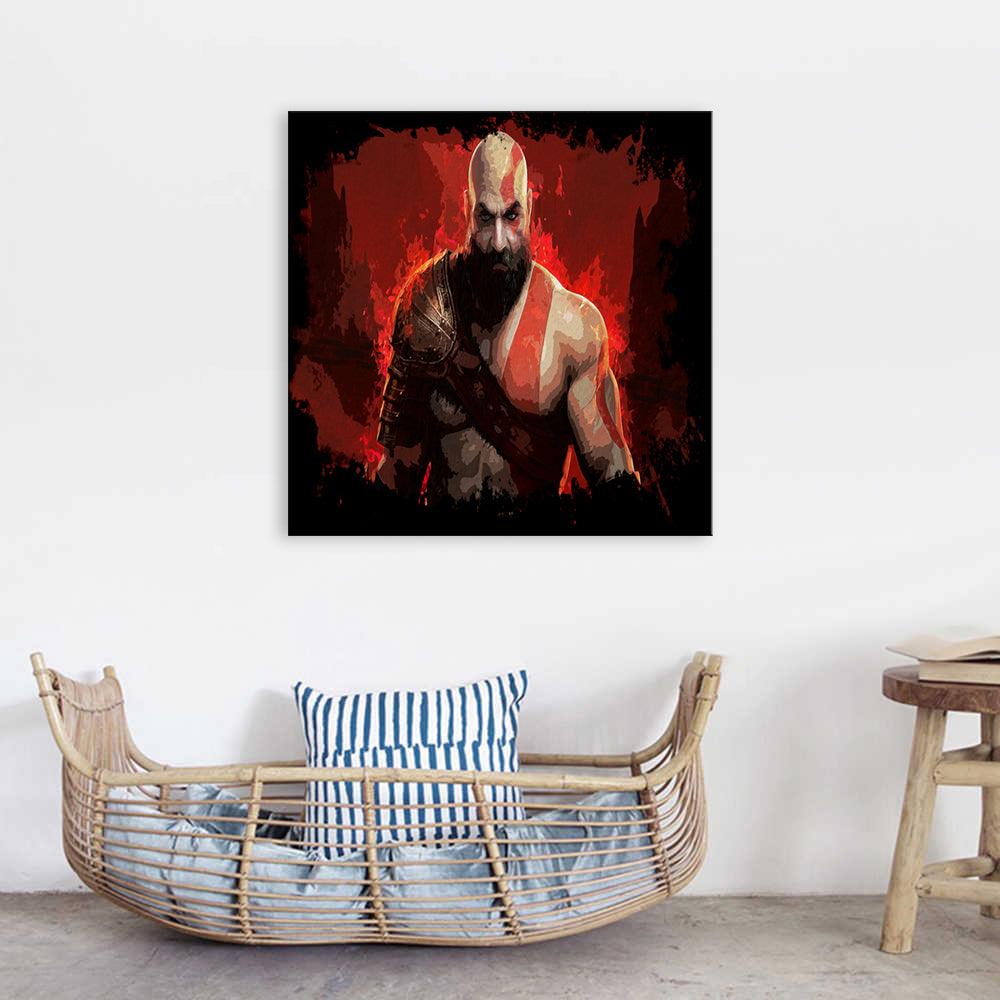 The Red Iron Fighter 1 Piece HD Multi Panel Canvas Wall Art Frame - Original Frame