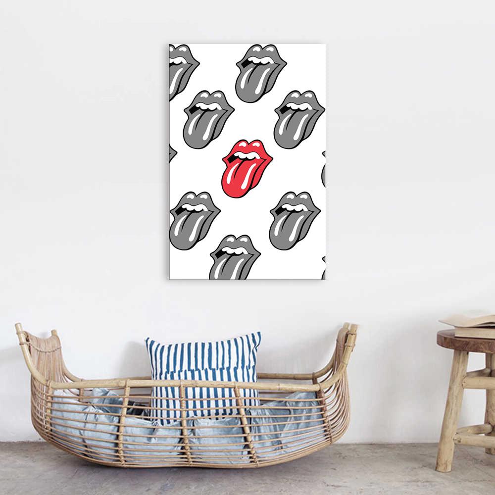 The Rolling Stones 1 Piece HD Multi Panel Canvas Wall Art Frame - Original Frame