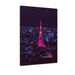 Purple Paris Landscape 1 Piece HD Multi Panel Canvas Wall Art - Original Frame