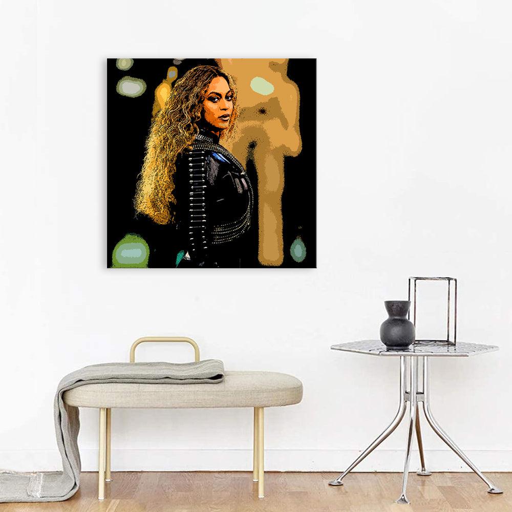 Superbowl Beyoncé 1 Piece HD Multi Panel Canvas Wall Art Frame - Original Frame