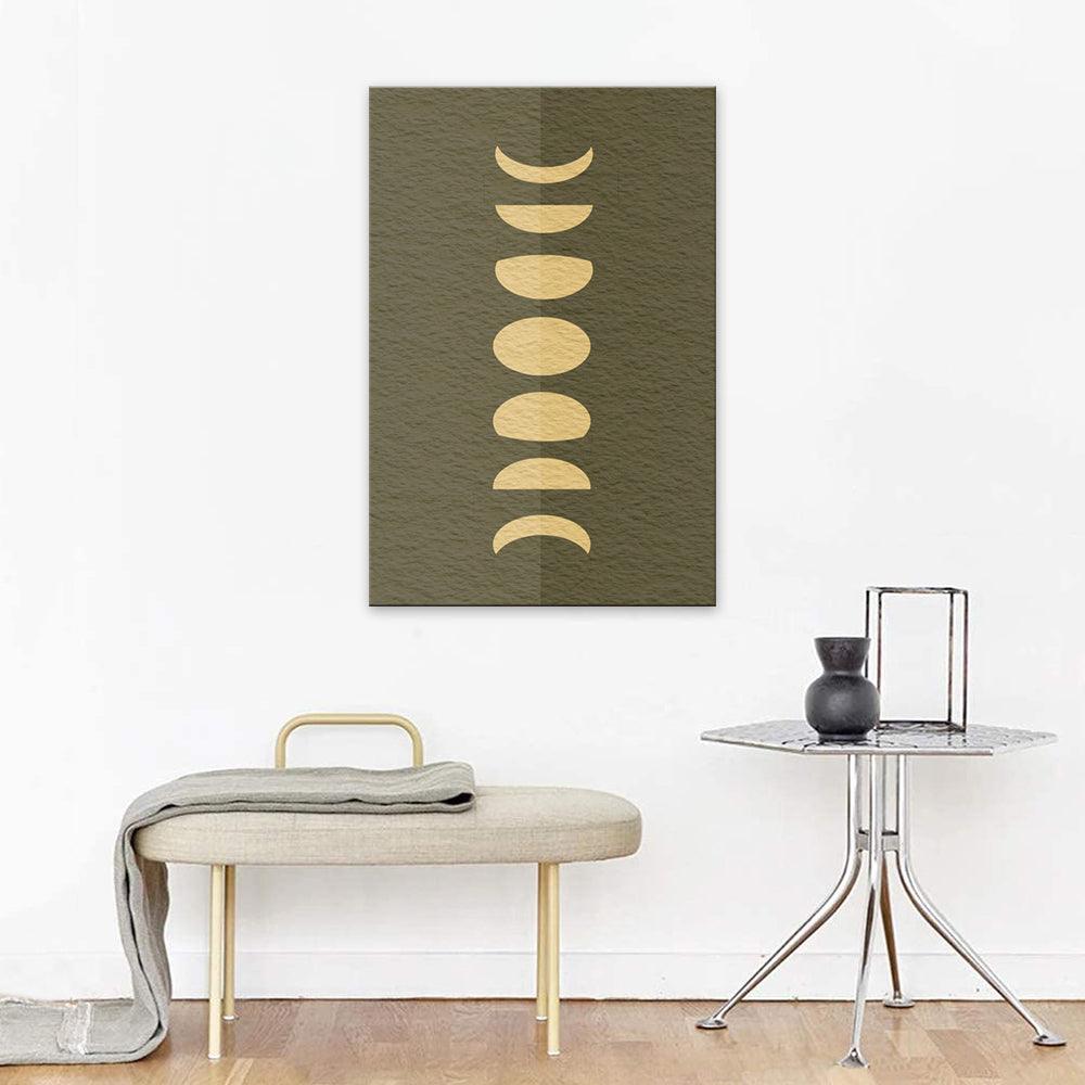 The Abstract Moons 1 Piece HD Multi Panel Canvas Wall Art Frame - Original Frame